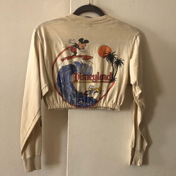 VINTAGE Mickey Mouse Disneyland Crop Top - Picture 2 of 8